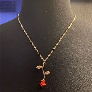 🖤3x$12 Delicate Rose🌹Charm & Necklace